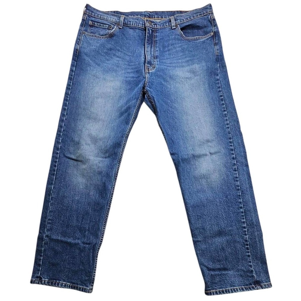 Levis 505 Regular Fit Jeans Mens 40x32‎ Medium Wash Blue Straight Leg Denim
